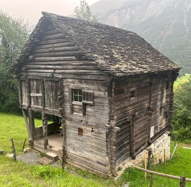 An old Ticino house from the 16th Century at Ballenberg