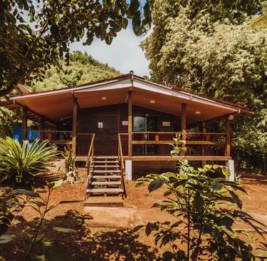 vista frontal da pousada