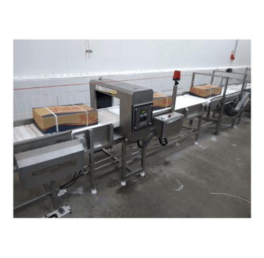 Detector de metais industrial na Friboi