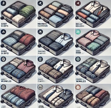 Técnicas de Dobragem para Otimização de Espaço em Malas