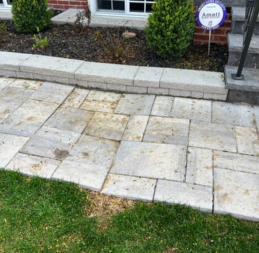dirty interlock pavers