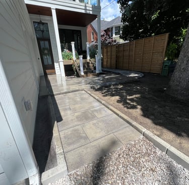 Interlock paver patio