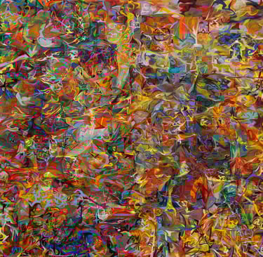 Abstract surrealism oil paingting by South African artist Gavin John Risi