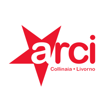 a red starfish logo with the words arci collinaia livorno