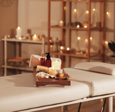 massage table set up by Kayuh Spa