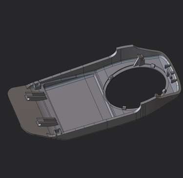 3d design of a gps cover for porsche car