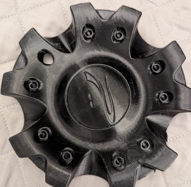 3d scanned and 3d printed a car wheel disc for complete copy replication