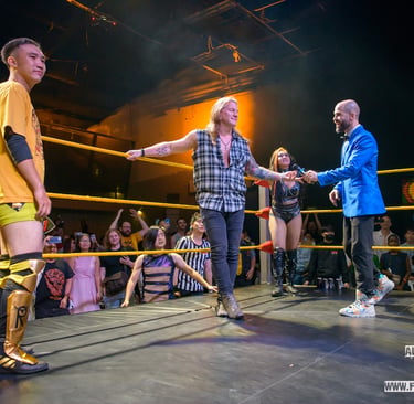 Rocky, Sid, Viva and Jericho with X Pat