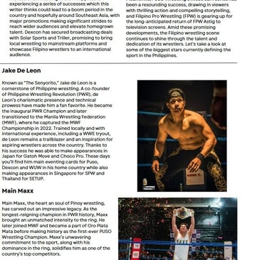 Article in SEA Wrestling Issue 2