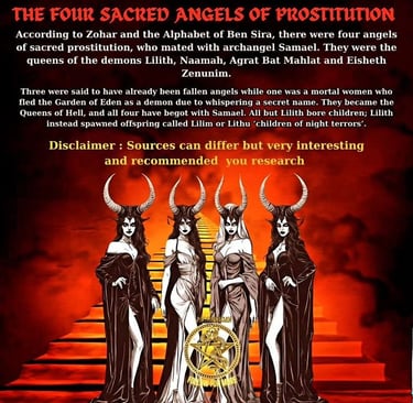 Four 4 angels of prostitution digital art and informational meme