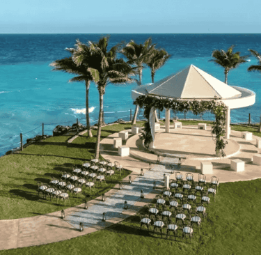 Cliff gazebo for a stunning destination wedding.