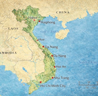Getting Around Vietnam map of vietnam