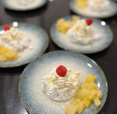 Pavlovas individuelles, la delicatesse chez Marmite et Papillote