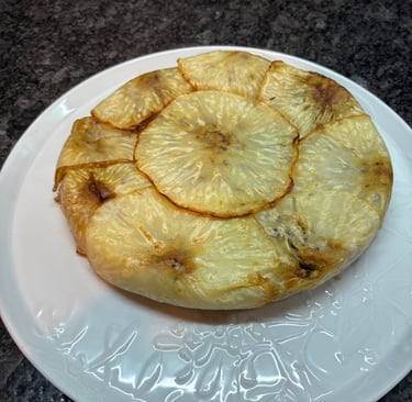 Pour le menu végétarien, charlotte de céleri rave aux champignons chez Marmite et Papillote