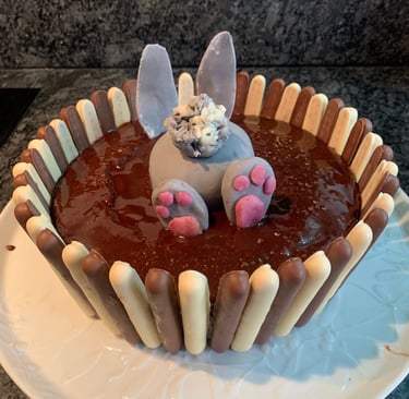 Gâteau d'anniversaire lapin chez Marmite et Papillote