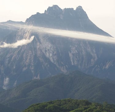 A closer view of Mount Kinabalu