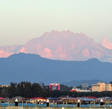 Mount Kinabalu view from Kota Kinabalu