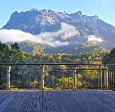 Mount Kinabalu view from Park HQ