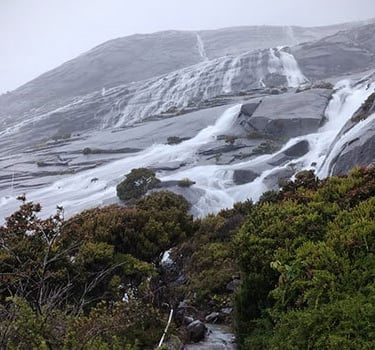 Rain down Mount Kinabalu