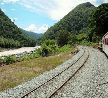 Scenic train ride to Padas river rafting