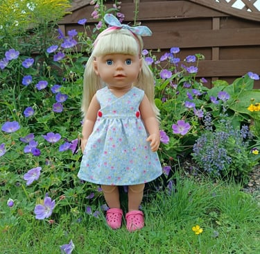 Zapf Baby Born Big Sister doll in Wollyonline dress