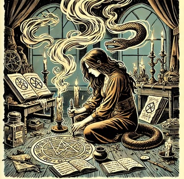 a woman sitting on a chair in a room