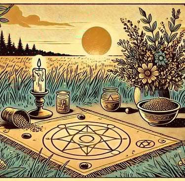 a painting of a pentagraml pentagram with a pentagram