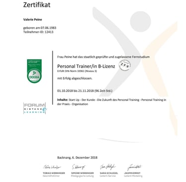 Zertifizierte Personal Trainerin – körperorientierte Beratung  mit Selbstwert- und Stressproblemen