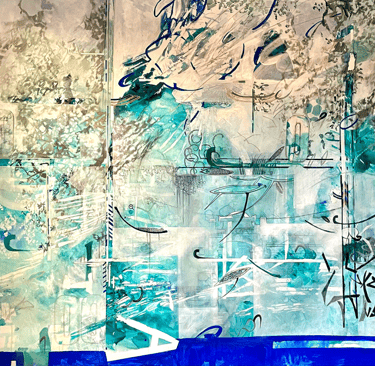 Painting: Shapeshifting Dancing Landscape by Emma Louise Pratt 2024