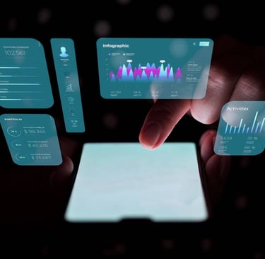 hands on mobile screen