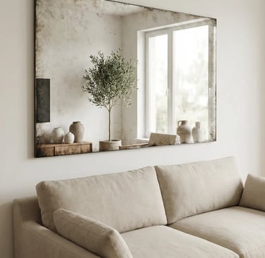 lustro posrtarzane w salonie lustro antyczne