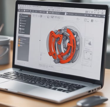 Three individuals are working together on a technical project, focused on adjusting a red device with the word 'Tech' partially visible. They appear to be in a workshop or lab environment, with various tools and equipment visible in the background. The person on the left is wearing a hoodie and earphones, while the person in the middle is in an orange hoodie, intently working on the project.