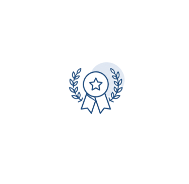 Excellence and quality commitment icon