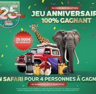 Jeu anniversaire autoprimo
