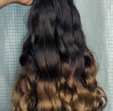Tanori Hair double drawn ombre color bundles made from 100% raw South Indian human hair