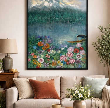 Original contemporary painting for home in Bangalore