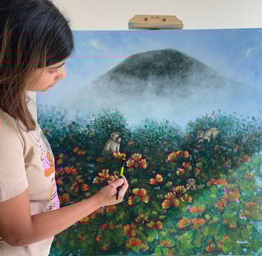 custom contemporary nature painting india