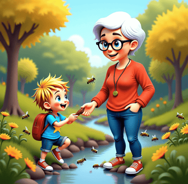 alveystarr.com alvey and nanny by a stream