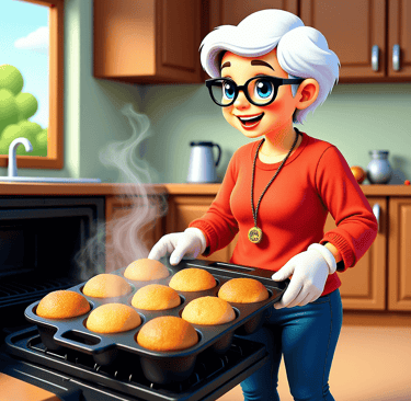 Nanny baking in her kitchen alverystarr.com