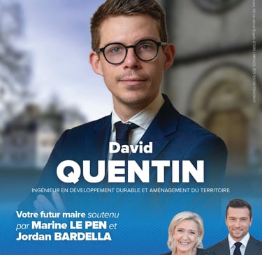 Affiche officielle de David Quentin, candidat à la mairie de Domont pour les municipales 2026