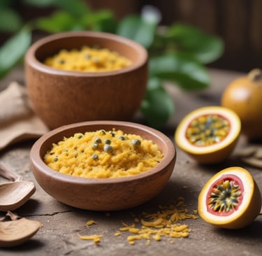 Farinha feita a partir da casca de maracujá