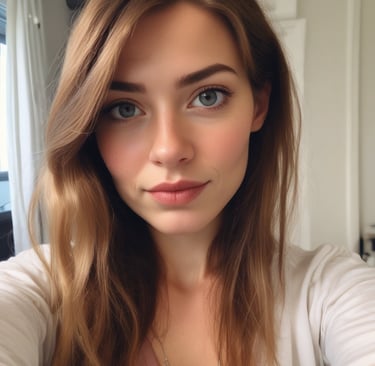 woman wearing black crew-neck shirt