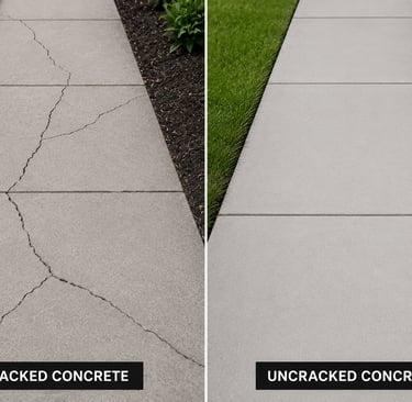 Cracked Walkway vs non Cracked walkway
