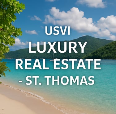 a beach with a blue sky and a blue sky with the words usvi luxury