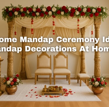 20 home mandap ceremony ideas | mandap decorations at home