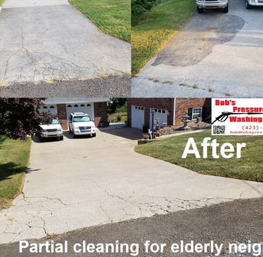 Concrete Driveway cleaning in Morristown, Tn 37813 37814 near me by Bobs Pressure Washing LLC in Bulls Gap, Tn 37711 2
