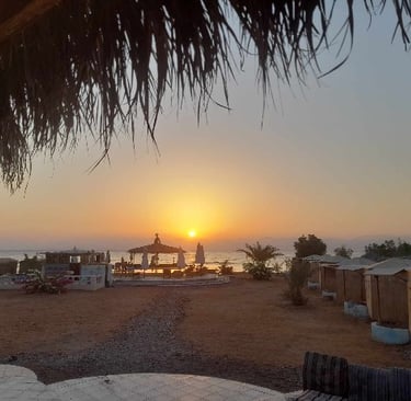 Bedouin star Ras shitan Swimming pool sunrise