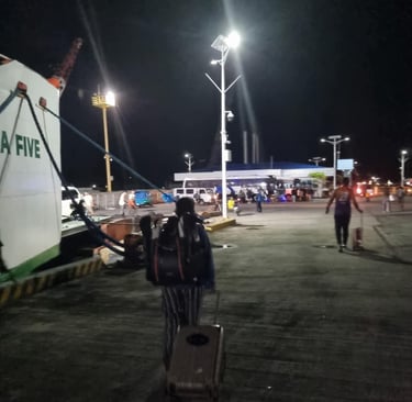 Port of HIlongos going to the bus
