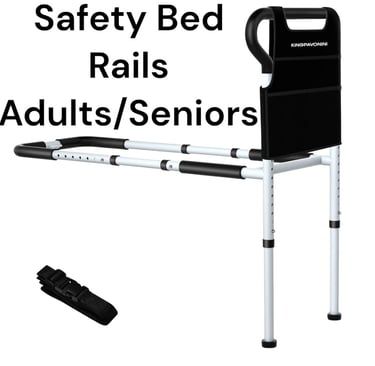 KingPavonini Bed Rails for Elderly Adults Safety - Adjustable Bed Cane with Non-Slip Ergonomic Handl