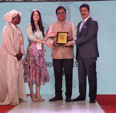 Facilitation award to our Mentor Sh Anil Kumar Aggarwal at 8 th Global Fashion Week and Design 24